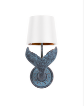 Fluke Wall Light Verdigris With Bespoke Shade